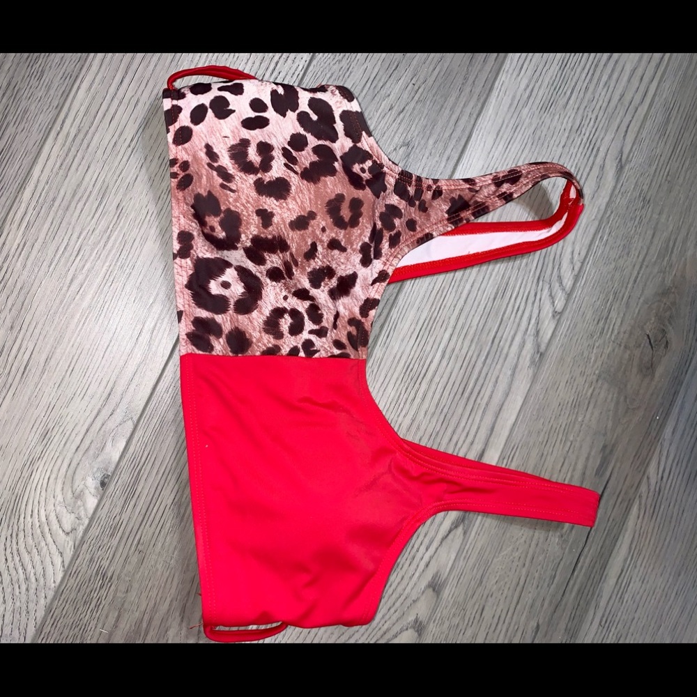 half cheetah half red bikini top